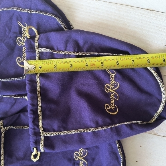 Lot of 10 Crown Royal 9" Purple Drawstring Bags Medium size - Picture 3 of 7